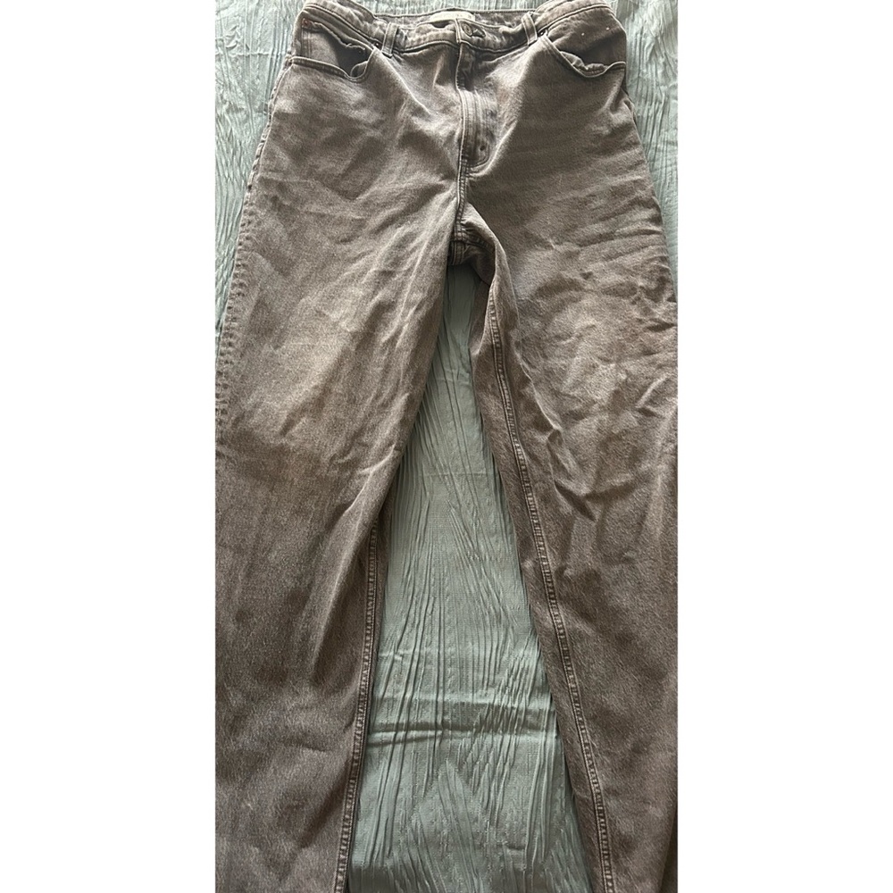 Abercrombie & Fitch the 90s straight ultra high jean in washed gray